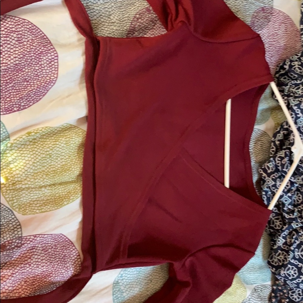 Burgundy crop top